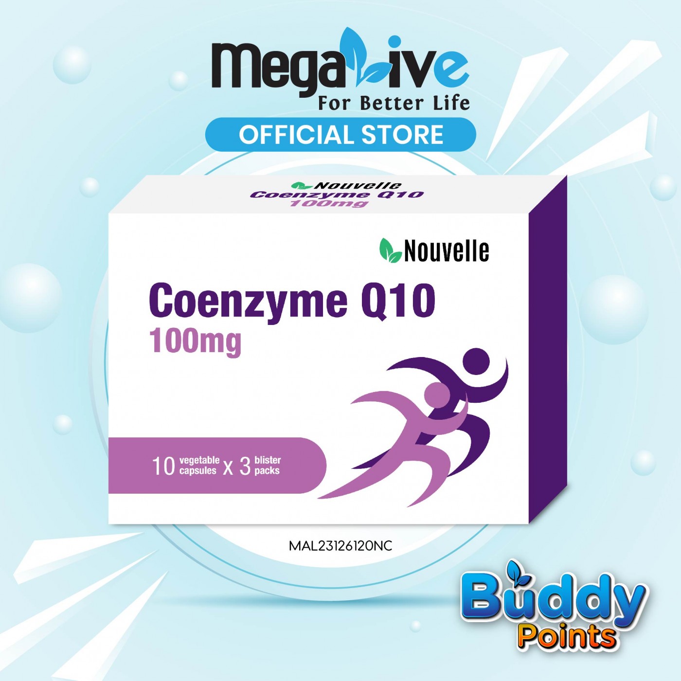 Nouvelle Coenzyme Q10 100MG (3x10's blisters)